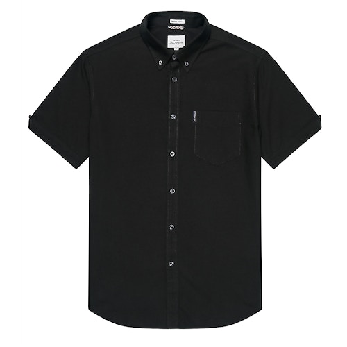 Ben Sherman Oxford Short Sleeve Shirt Barely Black